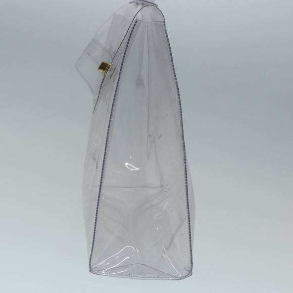 HERMES Vinyl Kelly Hand Bag Vinyl Clear Auth 87450 - Picture 3 of 16